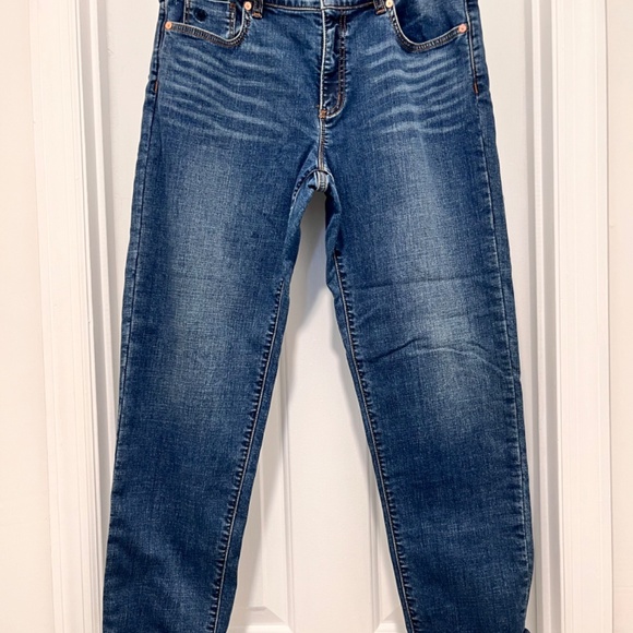 L.L. Bean Blue Jeans with Red Accents - Picture 4 of 7